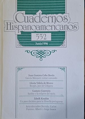 CUADERNOS HISPANOAMERICANOS Nº 552. JUNIO 1996.