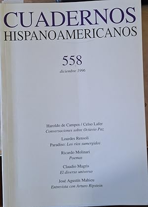 CUADERNOS HISPANOAMERICANOS Nº 558. DICIEMBRE 1996.