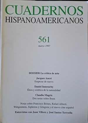 CUADERNOS HISPANOAMERICANOS Nº 561. MARZO 1997.