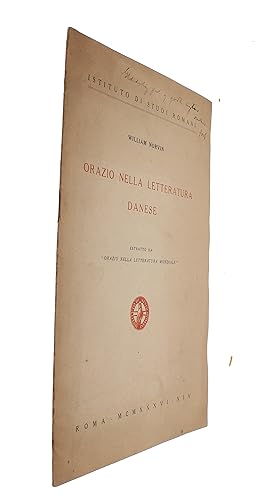 Seller image for Orazio Nella Letteratura Danese. Estrato da: "Orazio Nella Letteratura Mondiale". for sale by Lynge & Sn ILAB-ABF