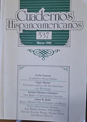 Immagine del venditore per CUADERNOS HISPANOAMERICANOS N 537. MARZO 1995. venduto da Libreria Lopez de Araujo