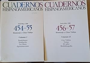 CUADERNOS HISPANOAMERICANOS. HOMENAJE A CESAR VALLEJO. 2 TOMOS. Nº 454 - 55/456 - 57 (PARALELISMO...