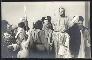 Ansichtskarte Oberammergau, Passionsspiel 1910, Jesus vor Pilatus