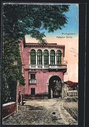 Bild des Verkufers fr Cartolina Portogruaro, Palazzo Stuky zum Verkauf von Bartko-Reher