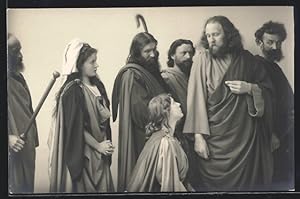 Ansichtskarte Oberammergau, Passionsspiele 1910, Jesu Gang nach Jerusalem