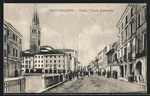 Bild des Verkufers fr Cartolina Portogruaro, Piazza Vittorio Emanuele zum Verkauf von Bartko-Reher