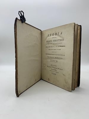 Bild des Verkufers fr Storia delle piante forastiere le piu' importanti nell'uso medico od economico. Tomo IV zum Verkauf von Coenobium Libreria antiquaria