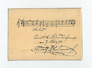 Immagine del venditore per Eigenh. musikalisches Albumblatt mit U. venduto da Antiquariat INLIBRIS Gilhofer Nfg. GmbH