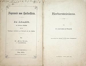 HERBERSTEIN 2 Publikationen: 1) Franz Krones [Ritter von Marchland]: Sigmund von Herberstein : ei...