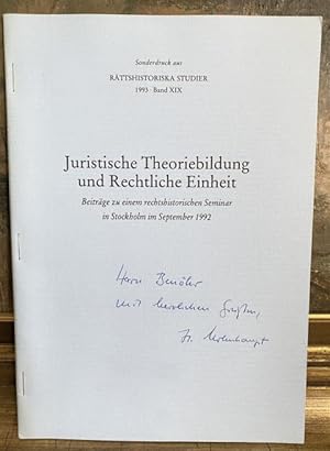 Seller image for Rechtseinheit durch Rechtssprechung? Zu Theorie und Praxis gerichtlicher Regelbildung im 19. Jahrhunder in Deutschland. Mit eigenhndige Widmung an Prof. Benhr von Verfasser. for sale by Treptower Buecherkabinett Inh. Schultz Volha