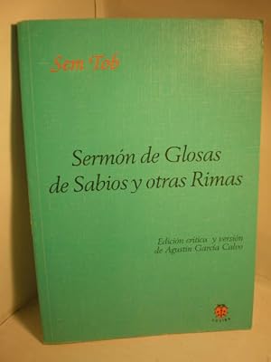 Image du vendeur pour Sermn de Glosas de Sabios y otras Rimas mis en vente par Librera Antonio Azorn