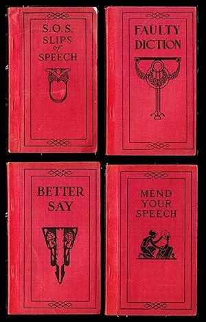 Seller image for Funk & Wagnalls Set of Public Speaking Booklets. Better Say; S. O. S. Slips of Speech; Faulty Diction; Mend Your Speech [Complete set] for sale by Blind-Horse-Books (ABAA- FABA)