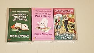 Seller image for Dead Between The Lines; Murder Of A Stacked Librarian; Murder Of The Cat's Meow for sale by SkylarkerBooks