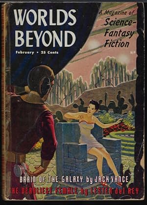 Image du vendeur pour WORLDS BEYOND: February, Feb. 1951 mis en vente par Books from the Crypt