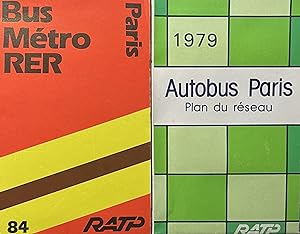 Seller image for Two Paris Bus Maps: 1979 Autobus Paris Plan du reseau and Bus Metro RER Paris 1984 for sale by 32.1  Rare Books + Ephemera, IOBA, ESA