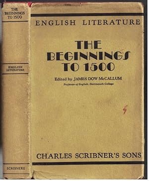 Image du vendeur pour The Beginnings to 1500 [English Literature] mis en vente par Crossroad Books