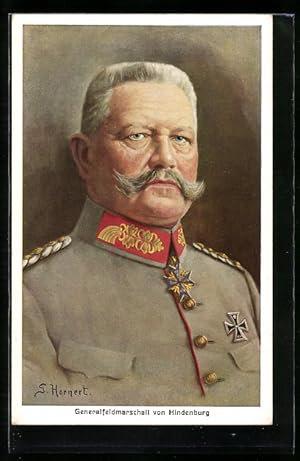 Bild des Verkufers fr Ansichtskarte Generalfeldmarschall Paul von Hindenburg zum Verkauf von Bartko-Reher