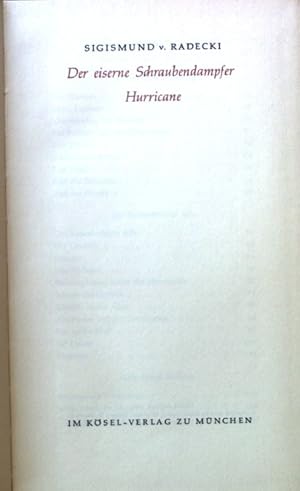Seller image for Der eiserne Schraubendampfer Hurricane. for sale by books4less (Versandantiquariat Petra Gros GmbH & Co. KG)