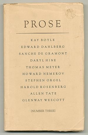 Seller image for Prose - Number Three for sale by Between the Covers-Rare Books, Inc. ABAA