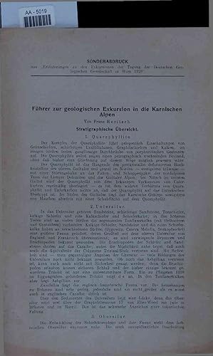 Imagen del vendedor de Fhrer zur geologischen Exkursion in die Karnischen Alpen. a la venta por Antiquariat Bookfarm