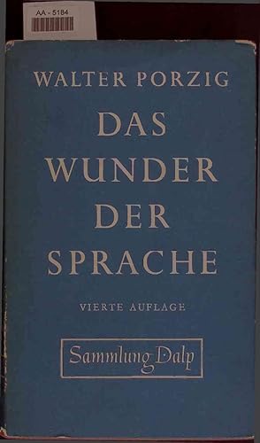 Bild des Verkufers fr Das Wunder der Sprache. zum Verkauf von Antiquariat Bookfarm