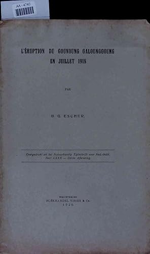 Seller image for L'eruption du Gounoung Galounggoung en juillet 1918. for sale by Antiquariat Bookfarm