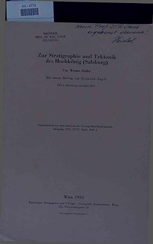 Bild des Verkufers fr Zur Stratigraphie und Tektonik des Hochknig (Salzburg). zum Verkauf von Antiquariat Bookfarm