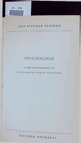 Bild des Verkufers fr Psychologie. AD-1856 zum Verkauf von Antiquariat Bookfarm