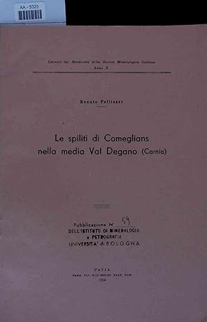 Seller image for Le spiliti di Comeglians nella media Val Degano (Carnia). for sale by Antiquariat Bookfarm