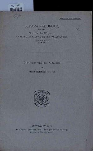 Imagen del vendedor de Die Bauformel der Ostalpen. AA-4671 a la venta por Antiquariat Bookfarm