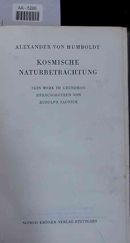 Seller image for Kosmische Naturbetrachtung. for sale by Antiquariat Bookfarm