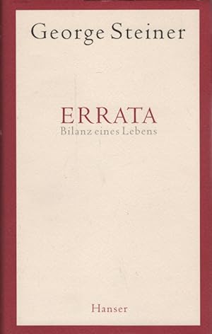 Errata : Bilanz eines Lebens. Aus dem Engl. von Martin Pfeiffer / Edition Akzente