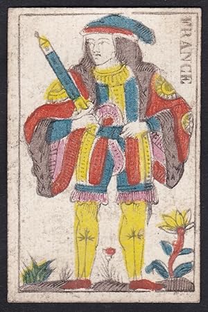 (Schwerter Bube) - jack of swords / espadas / playing card carte a jouer Spielkarte cards cartes ...