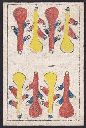 (8 Stöcke) - eight of clubs / Bastos / playing card carte a jouer Spielkarte cards cartes / Alouette