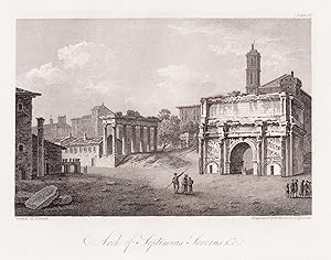 Imagen del vendedor de Arch of Septimius Severus" - Arco di Settimio Severo Septimius-Severus-Bogen / Roma Rom Rome / Italia Italy Italien a la venta por Antiquariat Steffen Vlkel GmbH