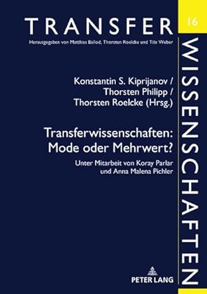Seller image for Transferwissenschaften: Mode oder Mehrwert? for sale by BuchWeltWeit Ludwig Meier e.K.