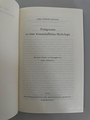 Prolegomena zu einer wissenschaftlichen Mythologie. Mit einem Vorwort zur Neuauflage von Karl Ker...