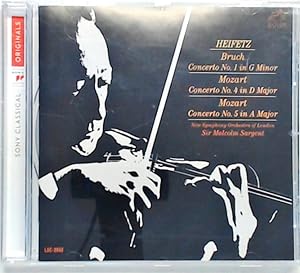 Bild des Verkufers fr Heifetz: Bruch Violinkonzert Nr. 1 g-Moll / Mozart: Violinkonzerte Nr. 4 D-Dur & 5 A-Dur zum Verkauf von Berliner Bchertisch eG