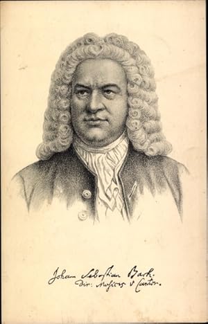 Ansichtskarte / Postkarte Komponist Johann Sebastian Bach, Portrait