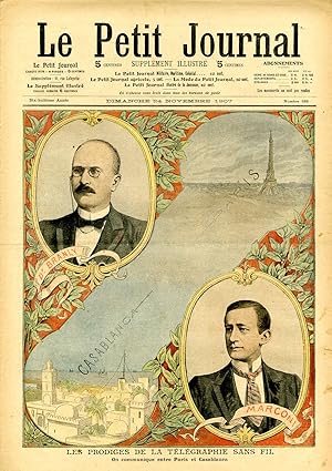 "LE PETIT JOURNAL N°888 du 24/11/1907" LES PRODIGES DE LA TÉLÉGRAPHIE SANS FIL (Dr BRANLY et MARC...