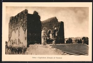 Bild des Verkufers fr Cartolina Ostia, Capitolium, Tempio di Vulcano zum Verkauf von Bartko-Reher