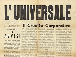 UNIVERSALE (L'). [Direttore Berto Ricci]. Anno V, 1935: fascicolo n. 10, 25 maggio 1935.