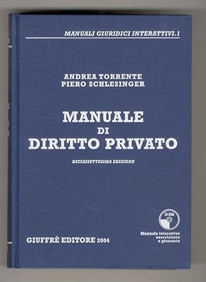 Manuale di diritto privato. Diciassettesima edizione.