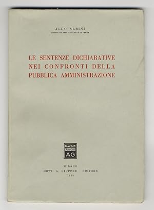 Le sentenze dichiarative nei confronti della pubblica amministrazione.