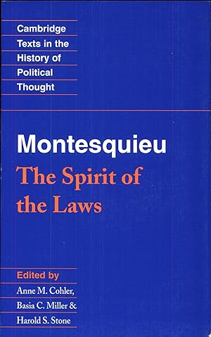 Seller image for Montesquieu - The Spirit of the Laws for sale by Boobooks