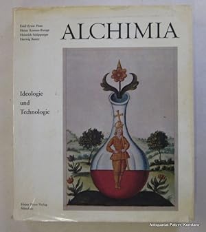 Bild des Verkufers fr Alchimia. Ideologie und Technologie. Mnchen, Moos, 1970. 4to. Mit zahlreichen, teils farbigen Abbildungen. 227 S. Or.-Lwd. mit Schutzumschlag; dieser gebrunt, mit kl. Randeinrissen u. Zellophanierung tlw. etwas gelst. - Durch Register erschlossen. zum Verkauf von Jrgen Patzer