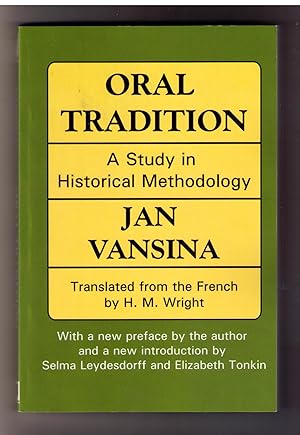 Immagine del venditore per Oral Tradition: A Study in Historical Methodology. With a new preface by the author and a new introduction venduto da CARDINAL BOOKS  ~~  ABAC/ILAB