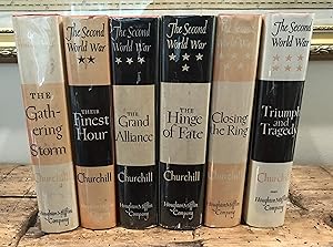 Seller image for The Second World War: The Gathering Storm; Their Finest Hour; The Grand Alliance; The Hinge of Fate; Closing the Ring; Triumph and Tragedy [six volumes, complete set] for sale by CARDINAL BOOKS  ~~  ABAC/ILAB