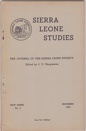 Imagen del vendedor de Sierra Leone Studies : The Journal of the Sierra Leone Society : New Series No.3, December 1954 a la venta por Books of the World
