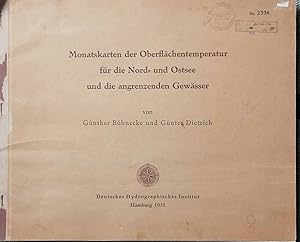 Imagen del vendedor de Monatskarten der Oberflchentemperatur fr die Nord- und Ostsee und die angrenzenden Gewsser. a la venta por Melzers Antiquarium